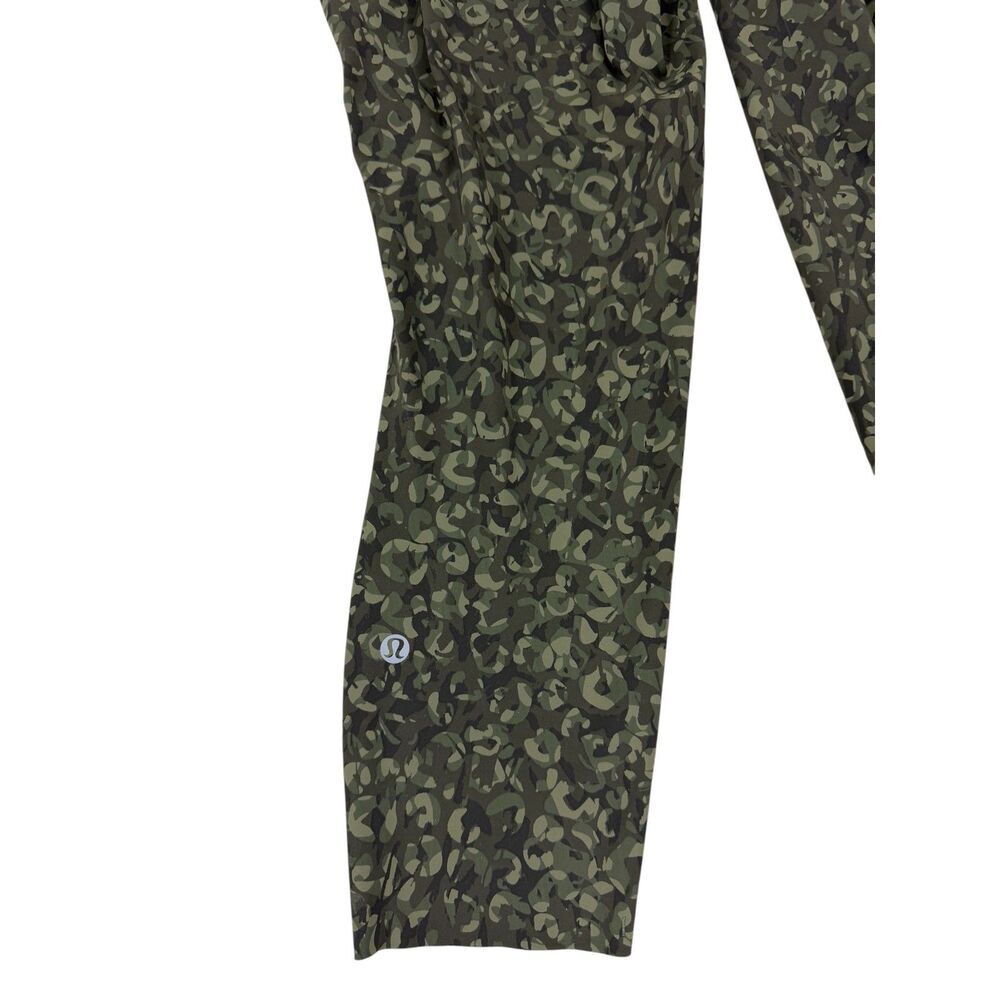 Lululemon Green Camo Ankle Zip Leggings Size 10 - Picture 4 of 7